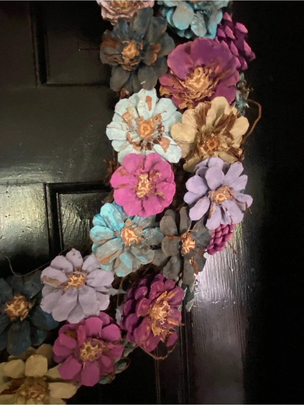 Pastels Floral Pinecone 20” Wreath Handcrafted